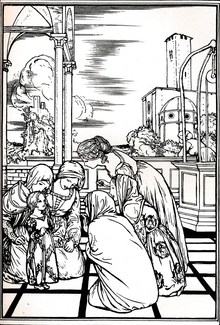 En illustration från Stormen, 1901 1901-1902 av Robert Anning Bell