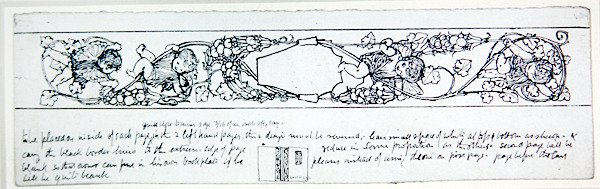Design för slutpapper, ca 1895 (penna och bläck på papper) av Robert Anning Bell