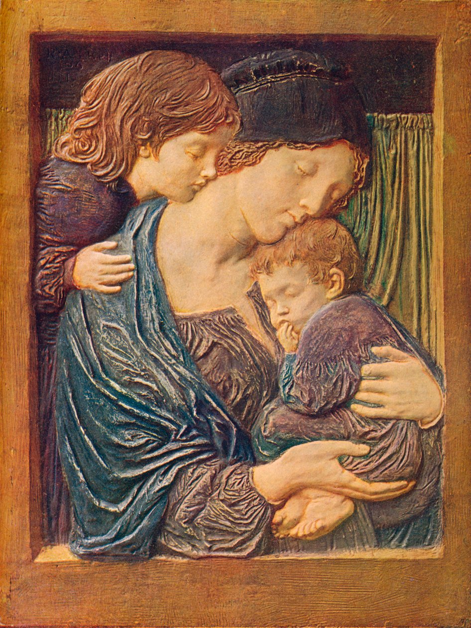 Mor och barn, c1900 av Robert Anning Bell