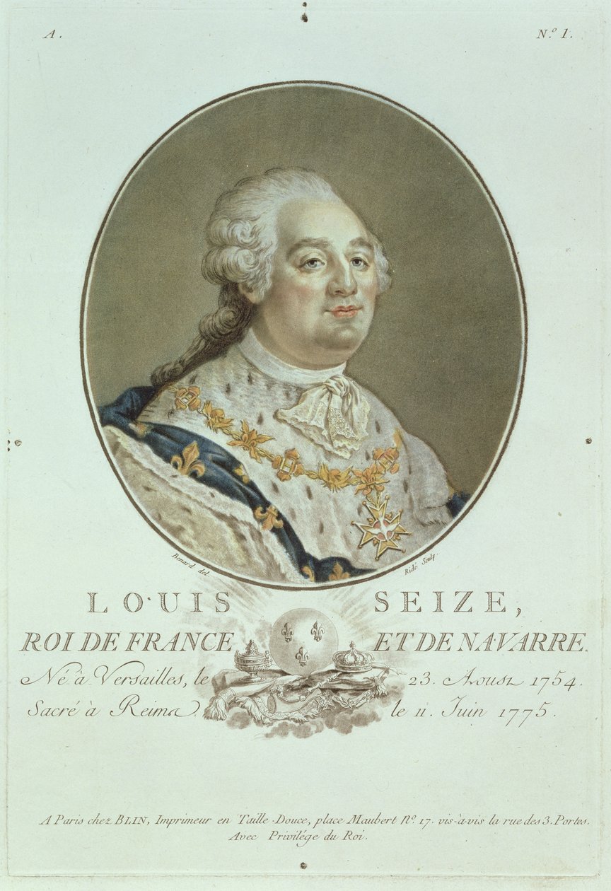 Porträtt av Ludvig XVI (1754-93) från 