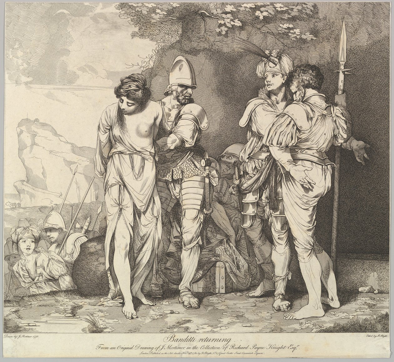 Banditti återvänder den 9 november 1780. av Robert Blyth