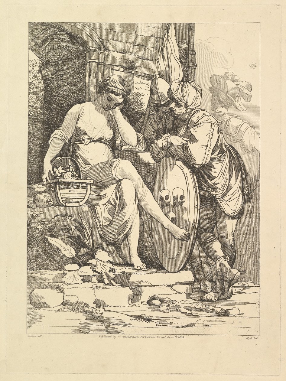 Banditti på marknaden den 10 juni 1805. av Robert Blyth
