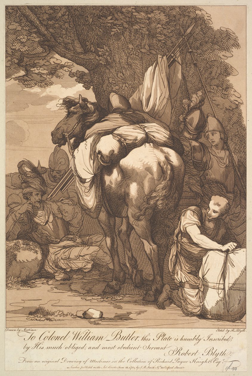 Packhäst med soldater, 23 juni 1784. av Robert Blyth