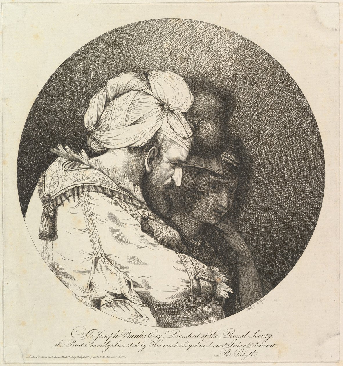 Tre orientaliska huvuden, 5 mars 1780. av Robert Blyth