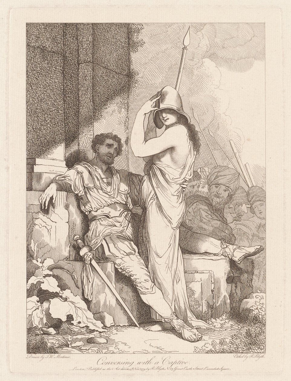 Samtala med en fånge av Robert Blyth, after John Hamilton Mortimer