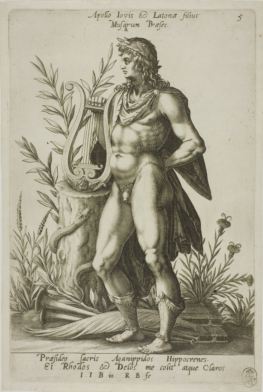 Apollo, tallrik 5 från Parnassus Biceps av Robert Boissard