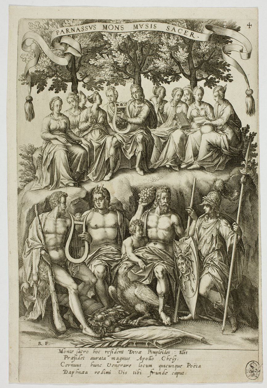 Parnassus, platta 4 från Parnassus Biceps av Robert Boissard