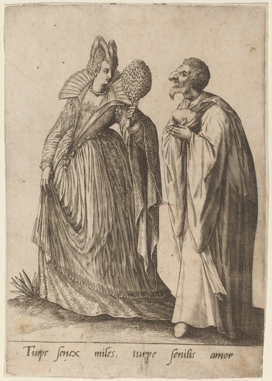 En vanärad gammal soldat..., 1570-1650. av Robert Boissard
