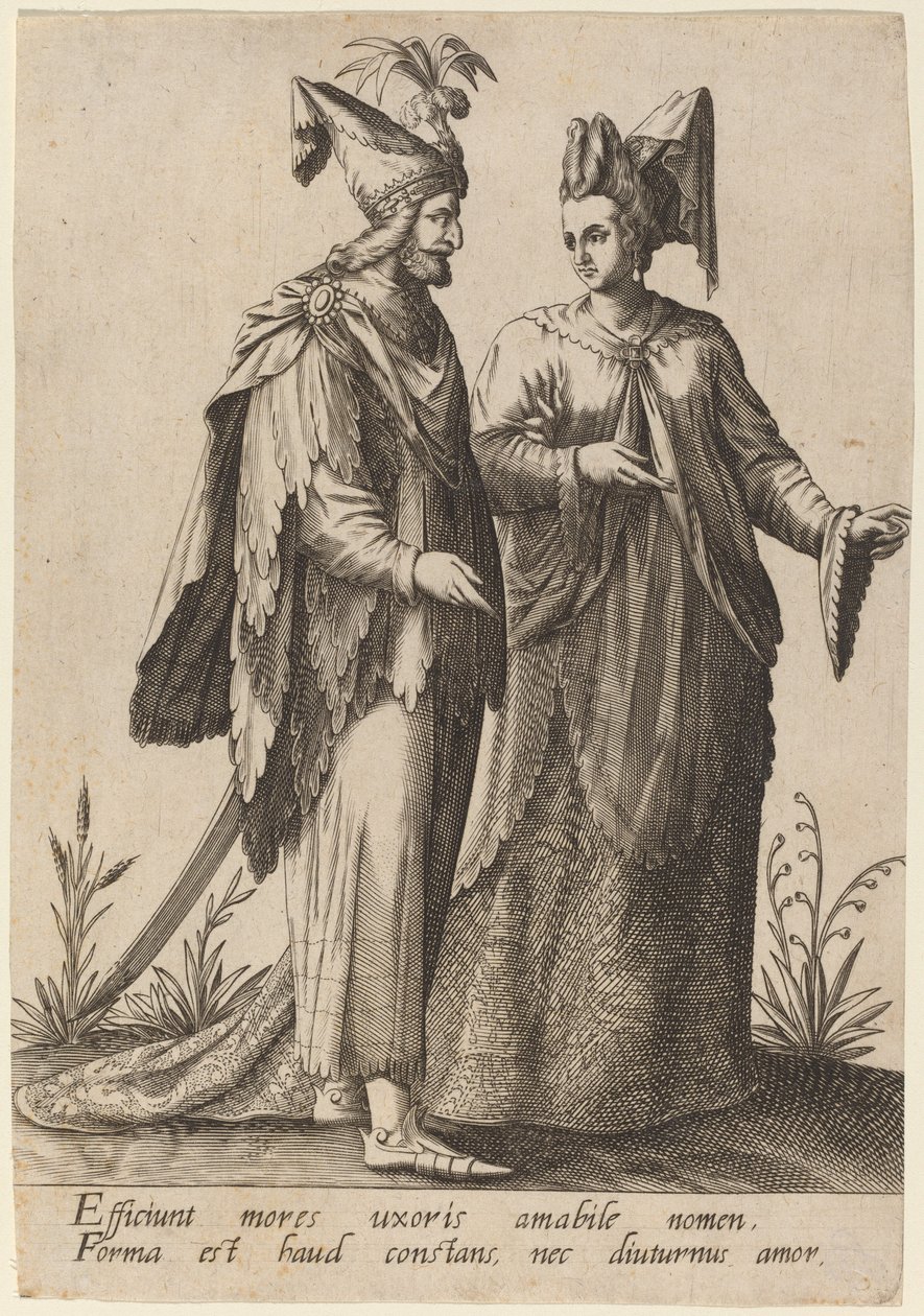 En frus beteende gör... av Robert Boissard after Jean Jacques Boissard