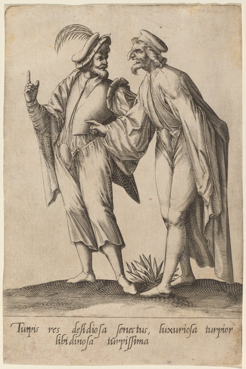 Ålderdom är en ful sak... av Robert Boissard after Jean Jacques Boissard