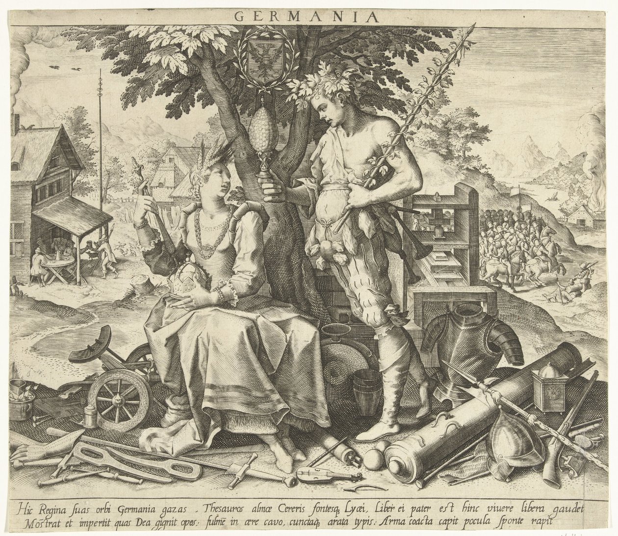 Tyskland Germania (titel på objekt) Allegorier över europeiska länder (serietitel) av Robert Bossart