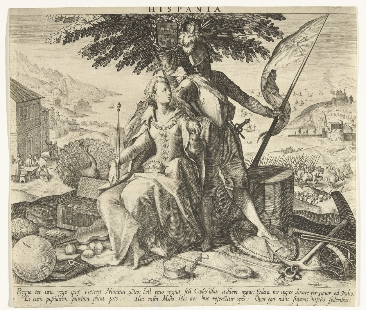 Spanien Hispania (titel på objekt) Allegorier över europeiska länder (serietitel) av Robert Bossart