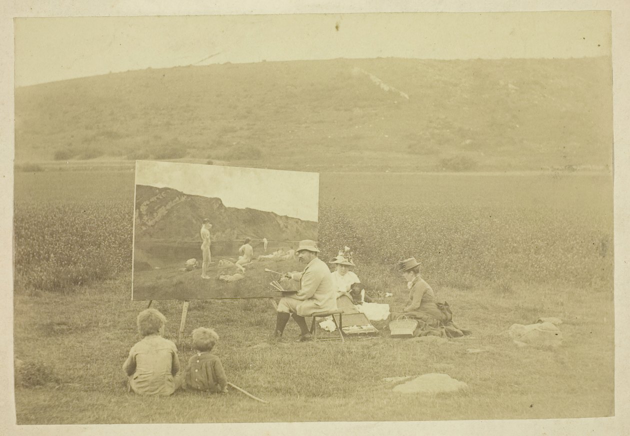 Konstnärens son, Barrett Browning, ca 1885-1889. av Robert Browning