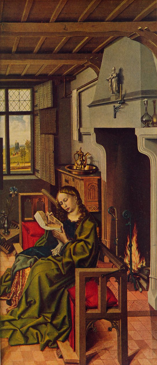 Altartavla Wing Santa Barbara, 1438, c1934 av Robert Campin