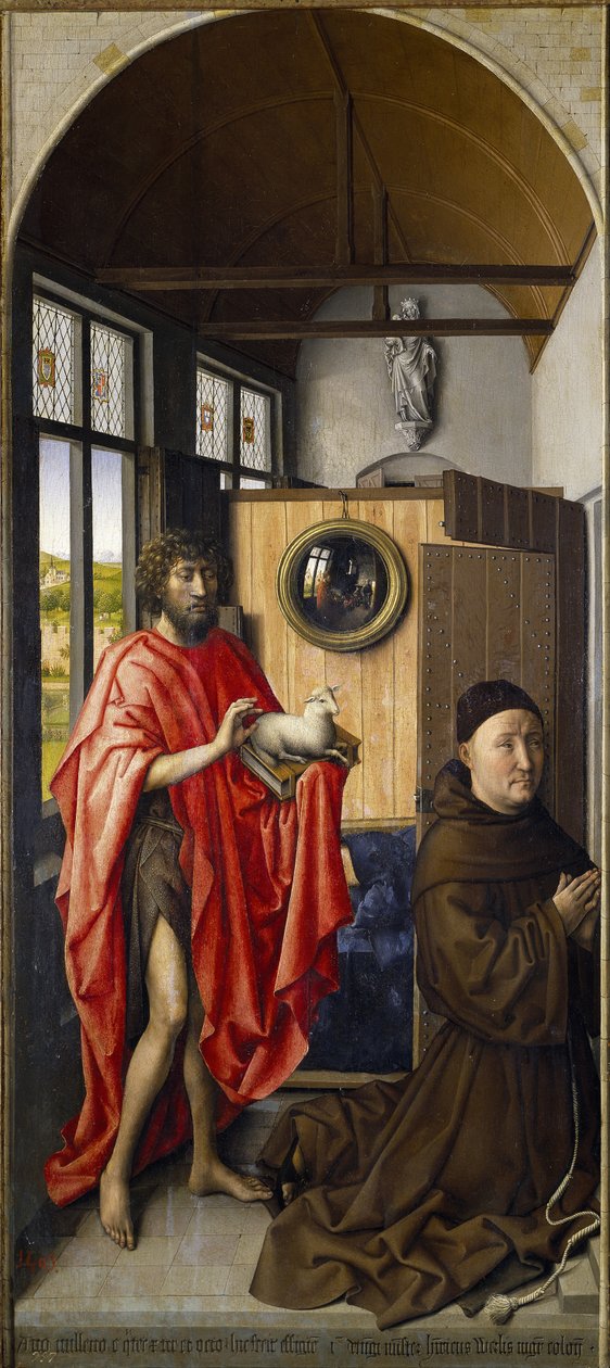 Johannes döparen och franciskanen Heinrich von Werl, 1437 av Robert Campin