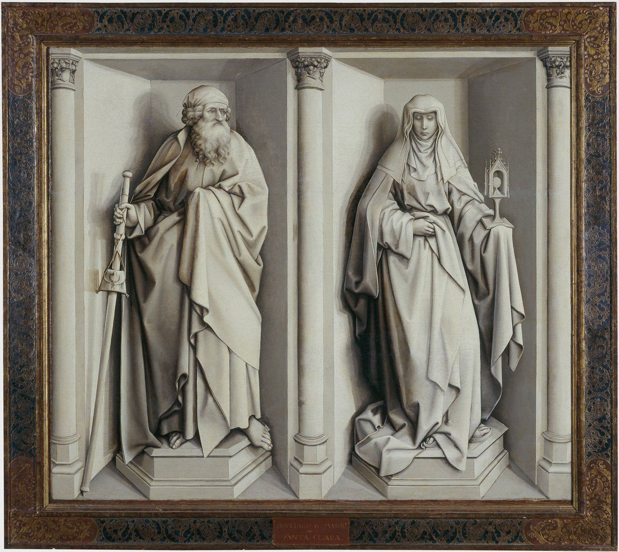 Marias och Josefs äktenskap. Omvänd av Robert Campin