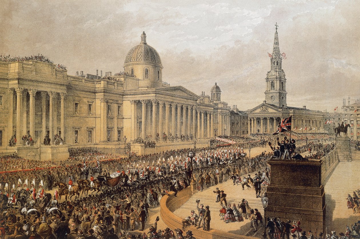 Edward VII och prinsessan Alexandra av Danmarks bröllopståg, London av Robert Charles Dudley
