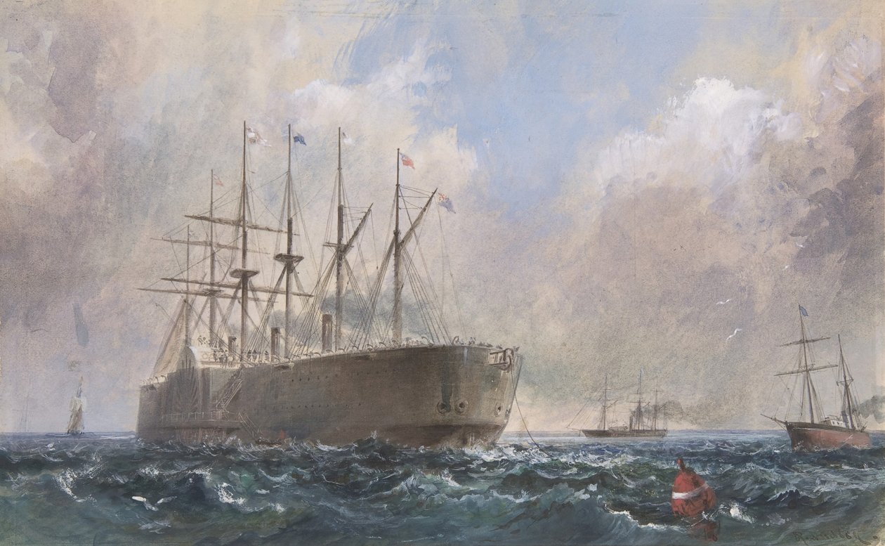 Telegrafkabelflottan till sjöss, 1865, 1865-66. av Robert Charles Dudley