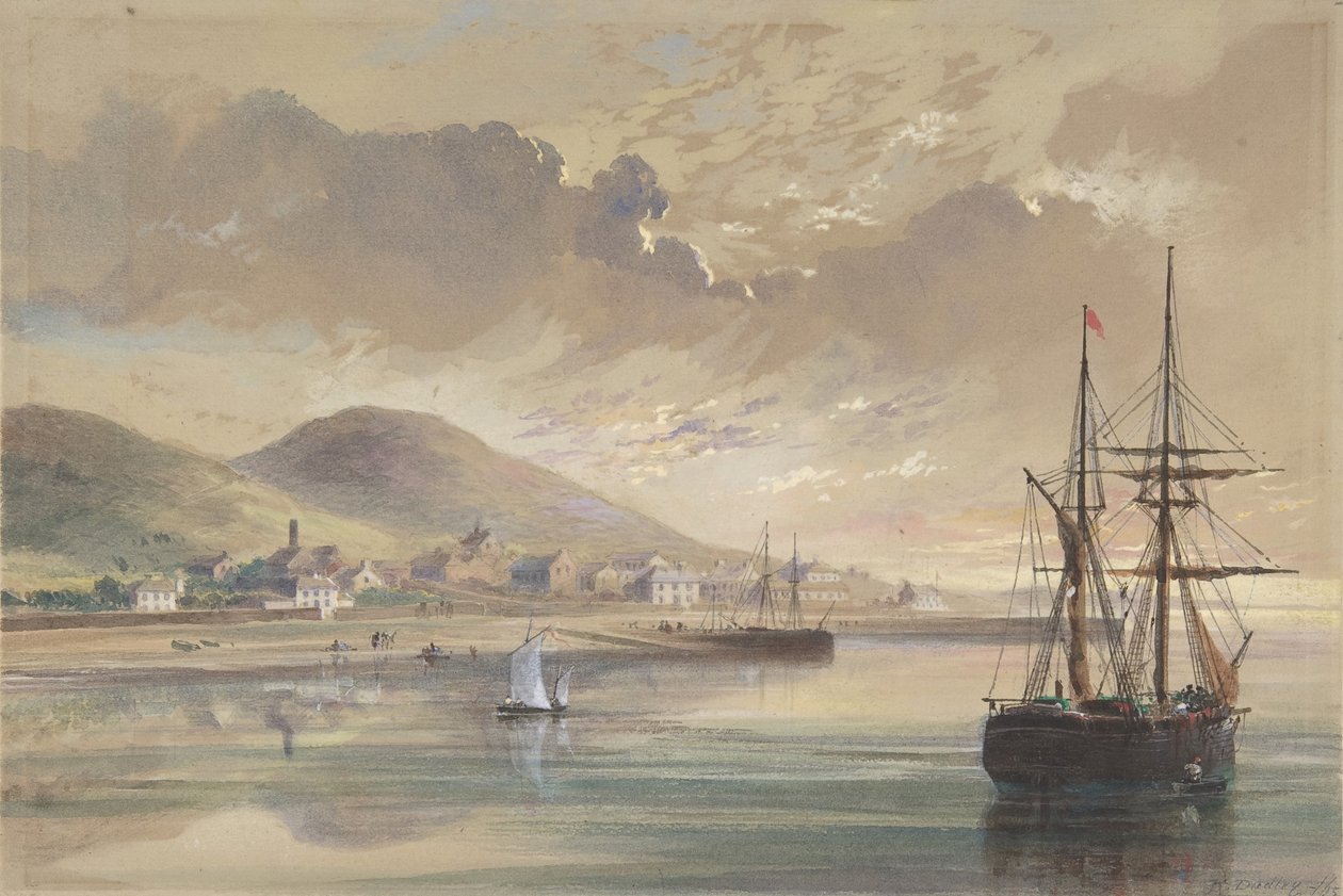 Valentia 1857-1858 vid tiden för läggningen av den tidigare kabeln, 1865. av Robert Charles Dudley