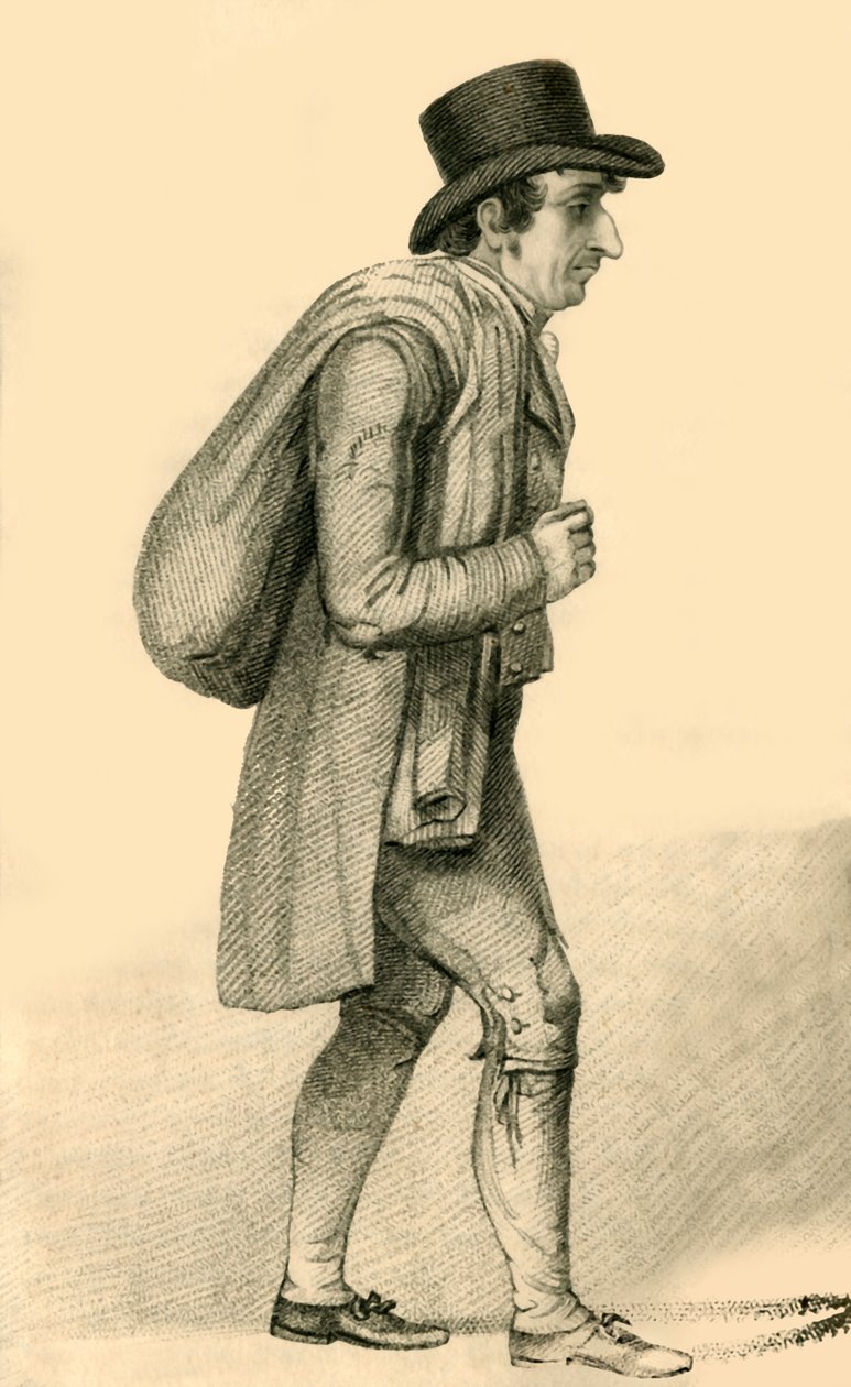 Henry Lemoine, den excentriske bokhandlaren och författaren, 1822. av Robert Cooper