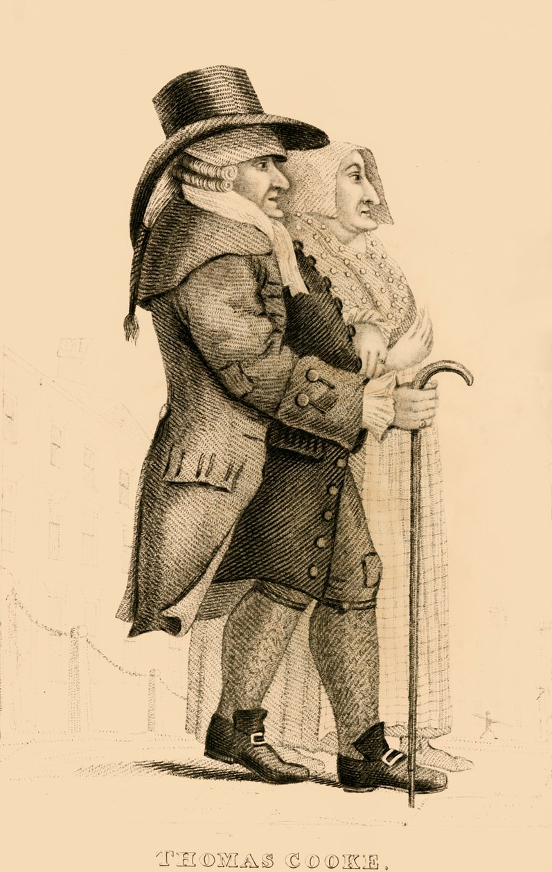 Thomas Cooke, den ökända Islington snålen, 1822. av Robert Cooper