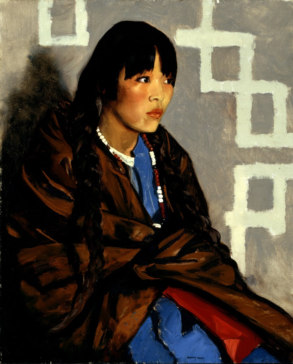 Indian Girl, eller Julianita, ca 1917 (olja på duk) av Robert Cozad Henri