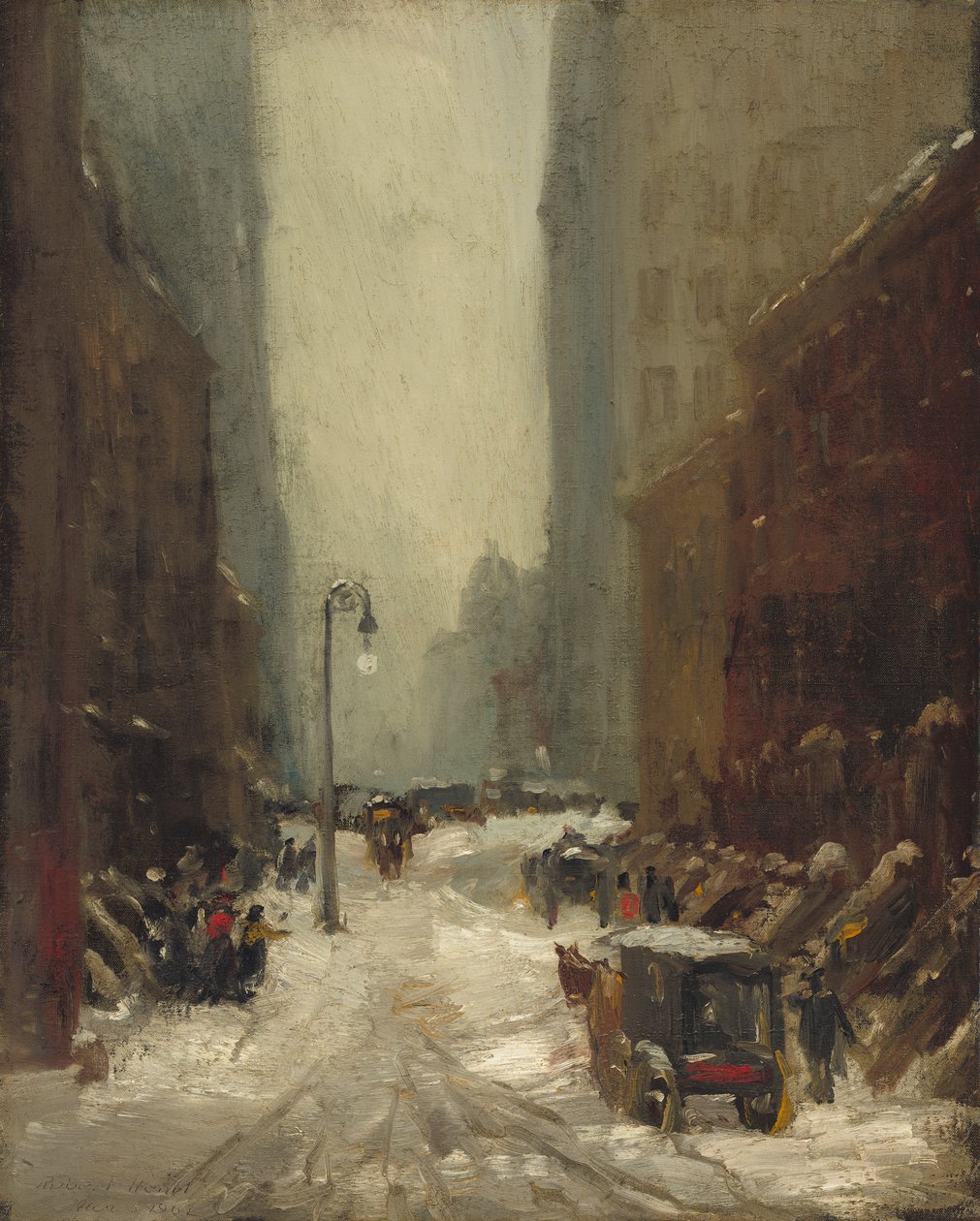 Snö i New York, 1902 av Robert Cozad Henri