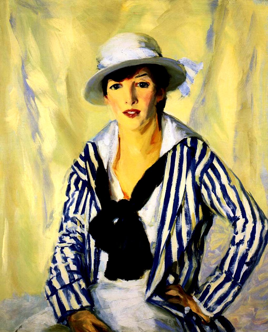 Viv in Blue Stripe, 1914 av Robert Cozad Henri