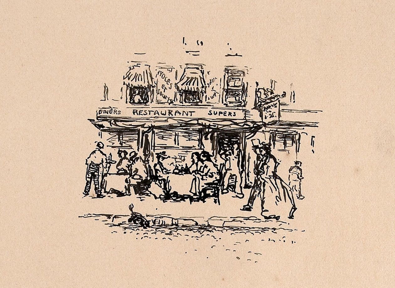 Där vi åt i Quartier Latin, Paris, 1896 av Robert Cozad Henri