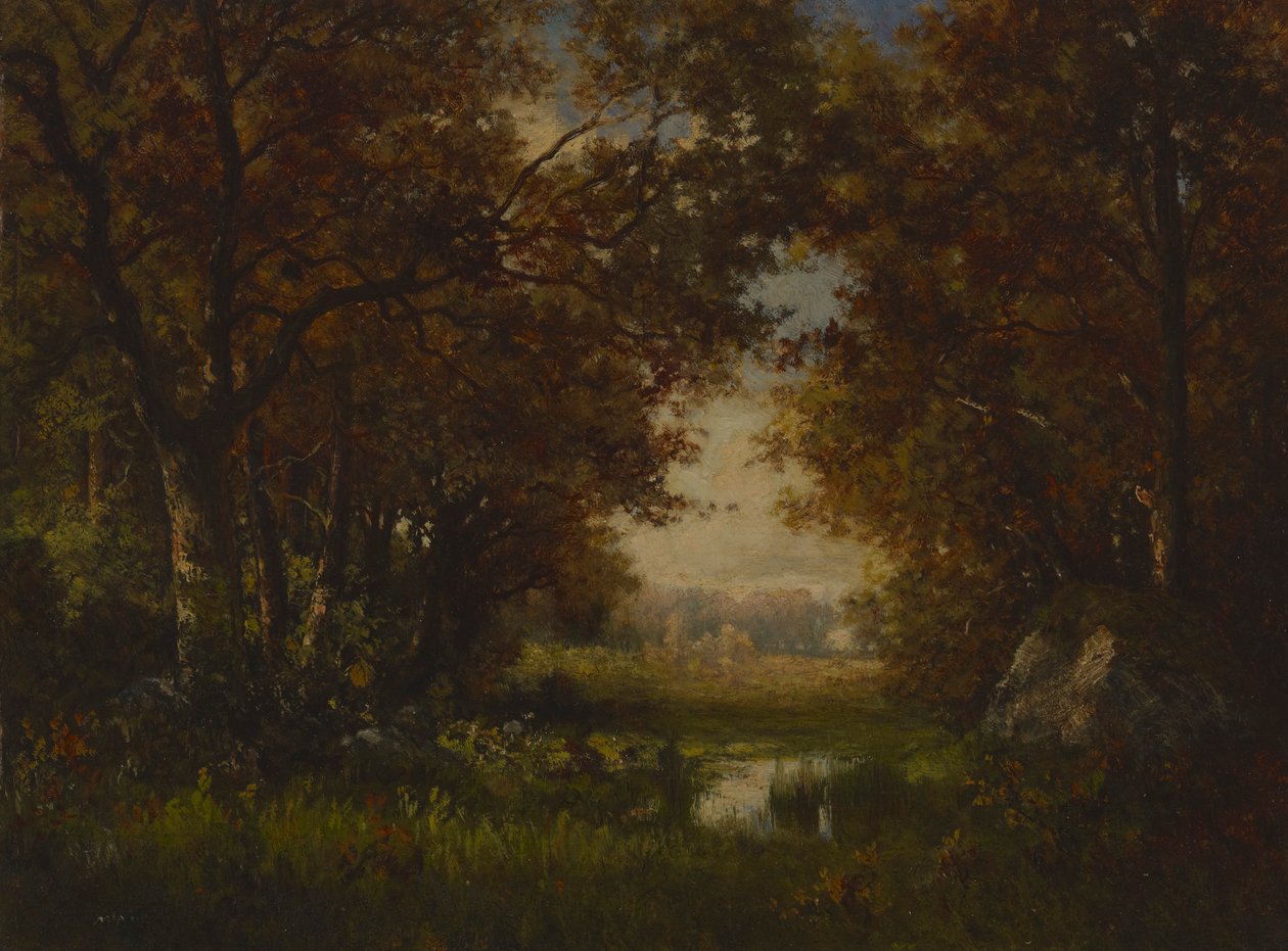 Scen i skogen Fontainebleau av Robert Crannell Minor