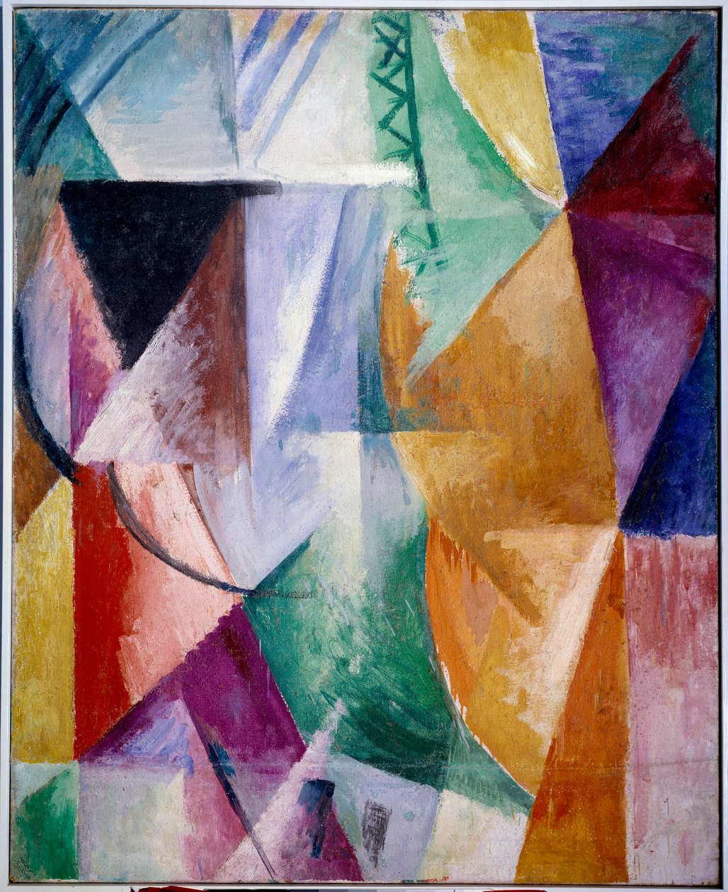 Ett fönster eller design för tre fönster. Målning av Robert Delaunay (1885-1941) av Robert Delaunay