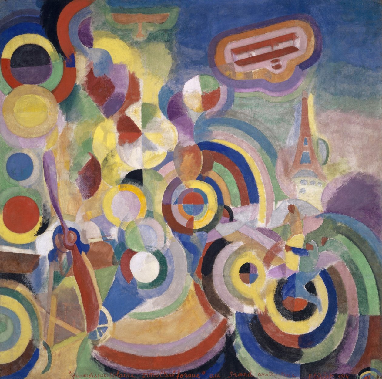 Hyllning till Blériot, 1914. av Robert Delaunay