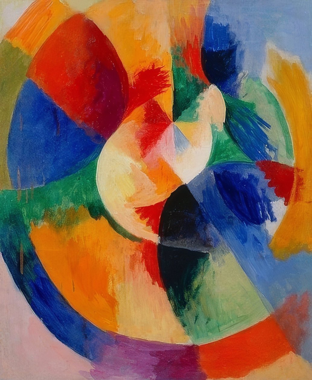 Kreisformen, Sonne (cirkulära former, sol). 1912/13 av Robert Delaunay