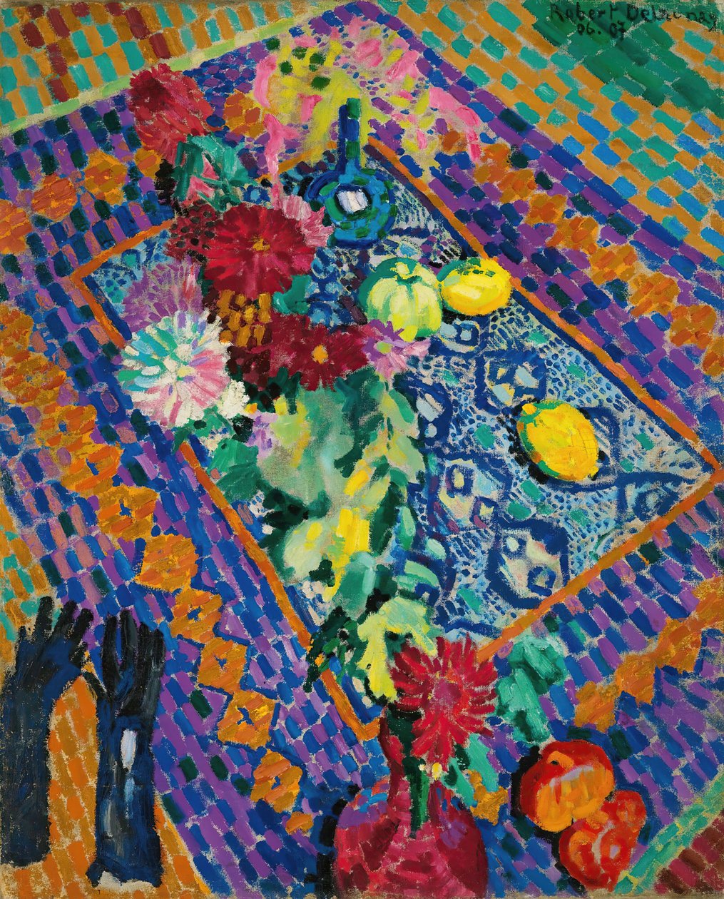 Stilleben med handskar, 1906-1907. av Robert Delaunay