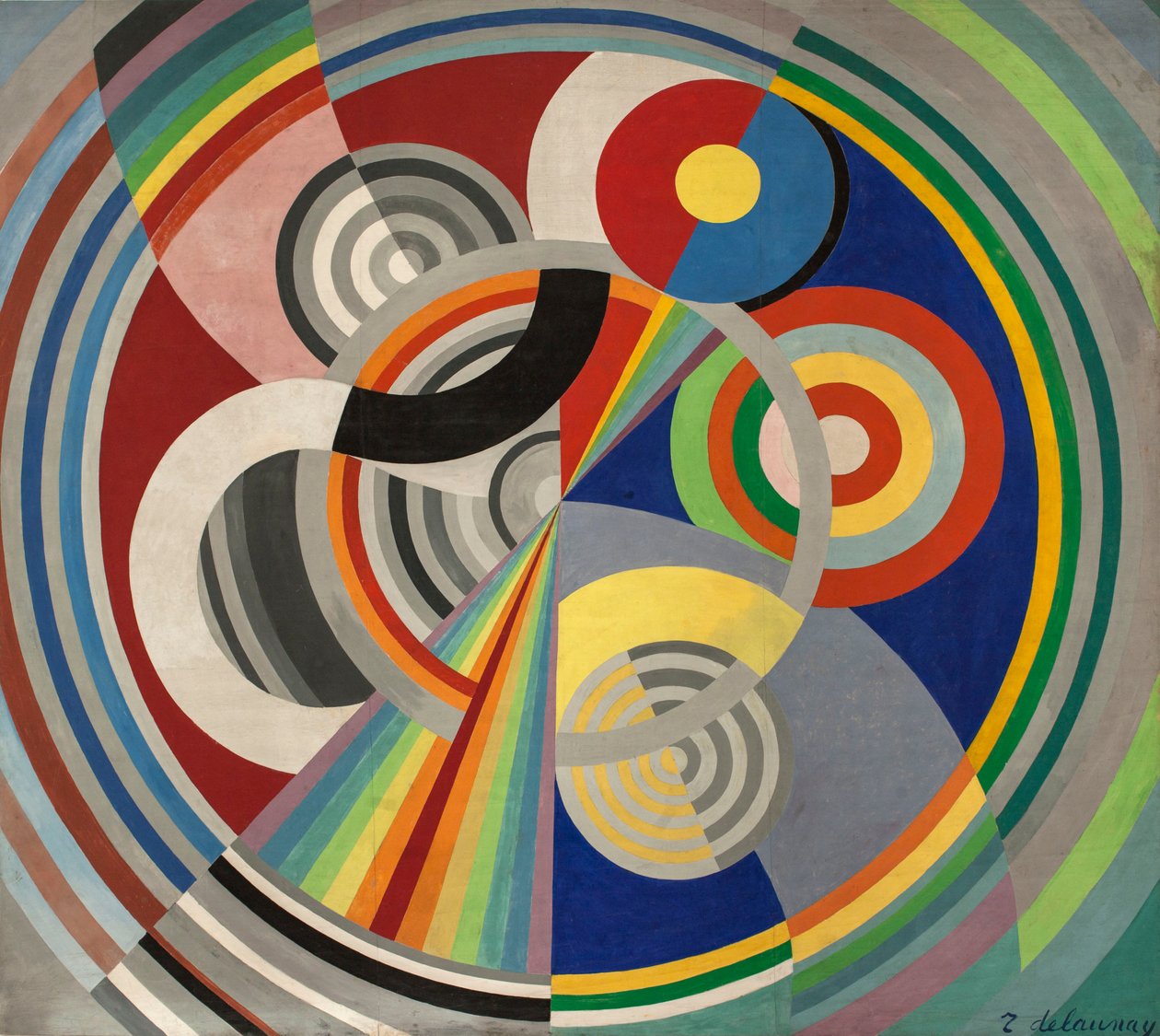 Rytm nr 1, dekoration för Salon des Tuileries, 1938. av Robert Delaunay