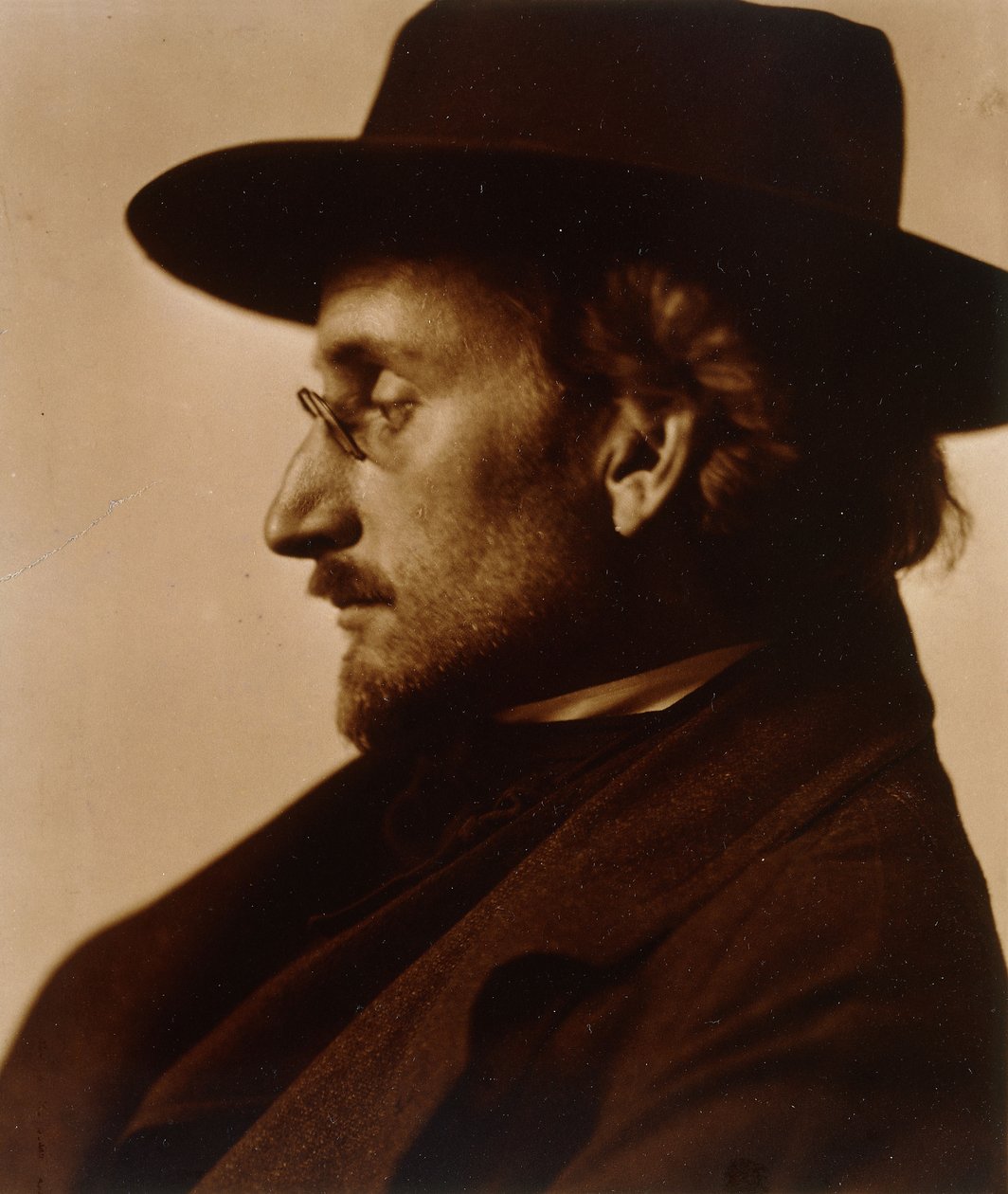 Porträtt av Frederick Holland Day i profil, ca 1900-1910 (tonat gelatinsilvertryck) av Robert Demachy