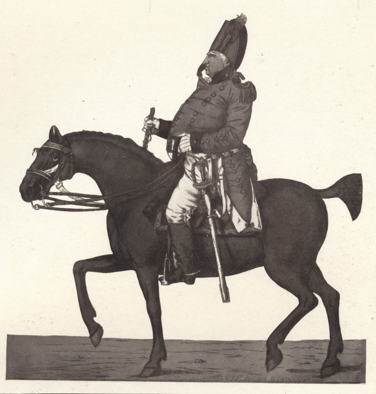 En allmän bild av Gamla England Det walesiska 41:a regementet, 1770-1810, 1909 av Robert Dighton