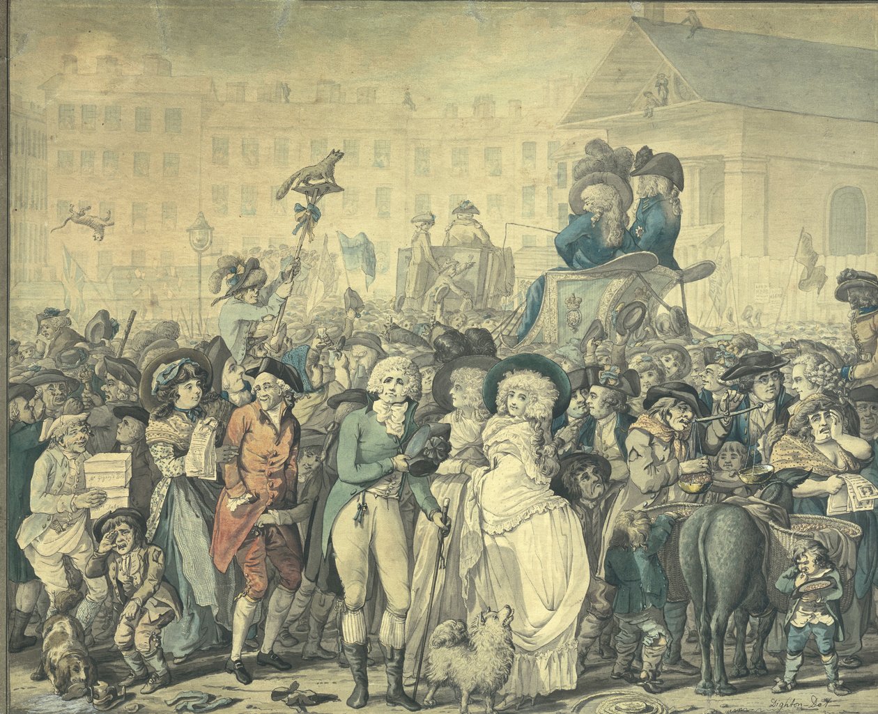 En detalj från "Westminster Election of 1788" av Robert Dighton