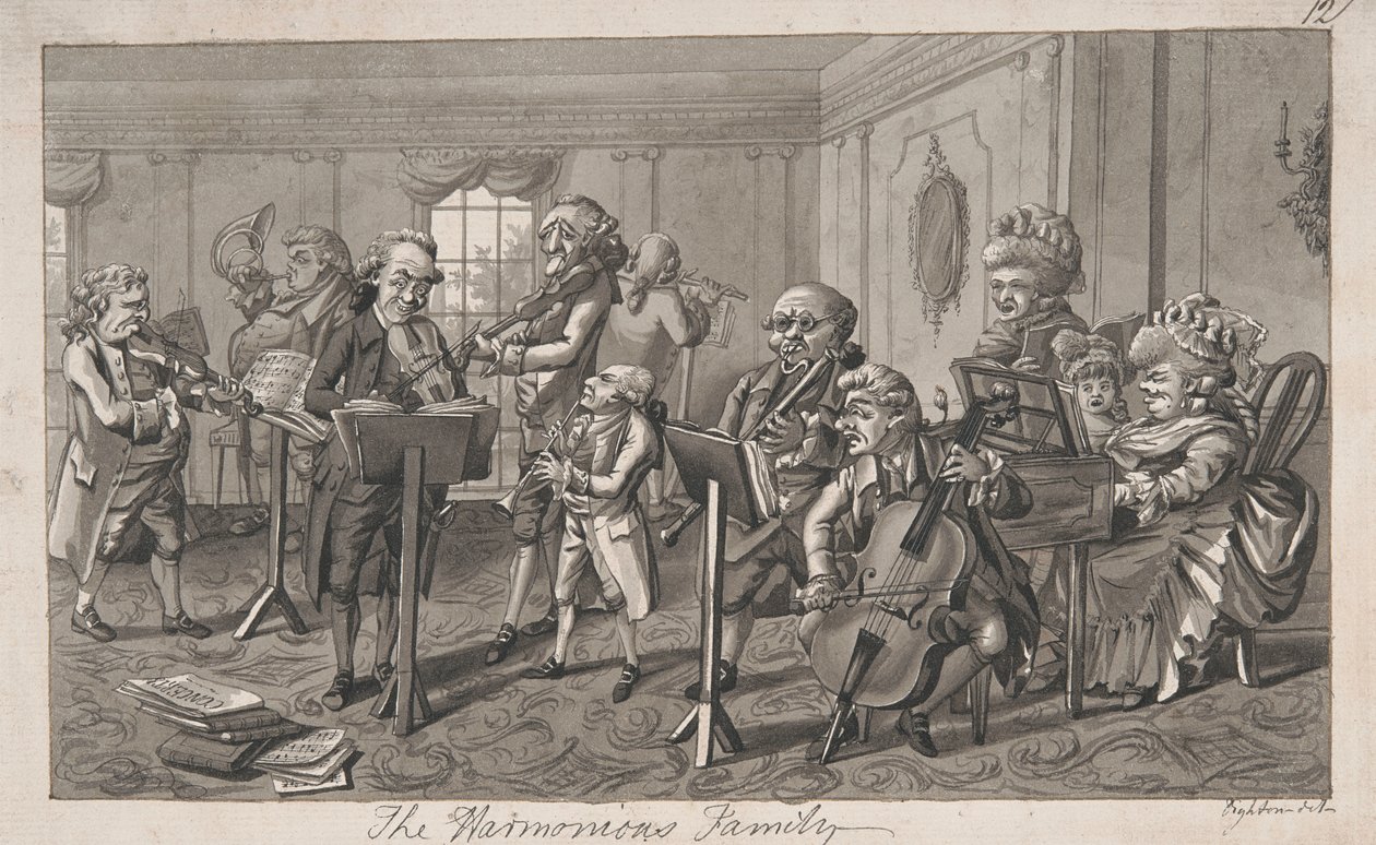 Den harmoniska familjen av Robert Dighton