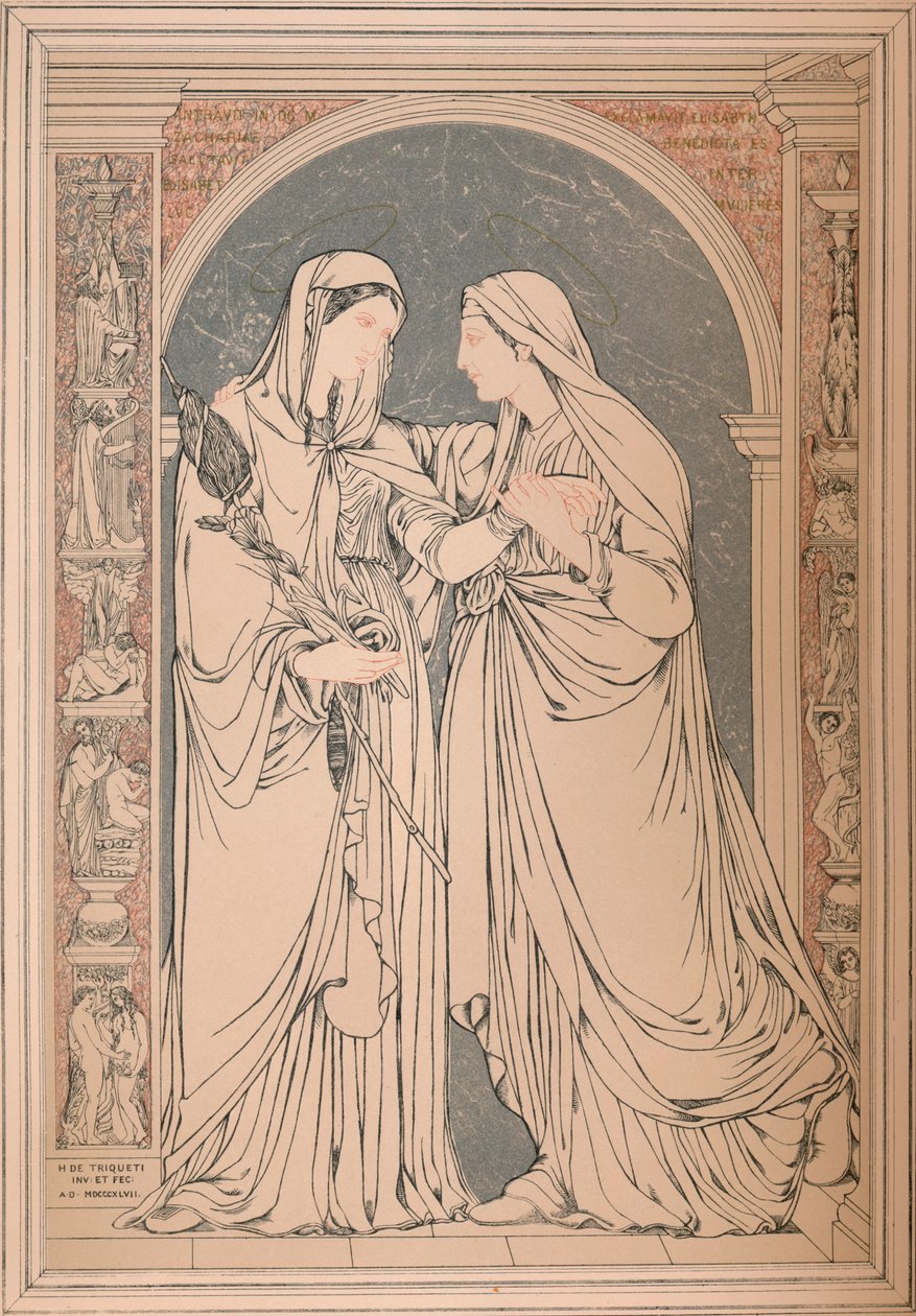 En marmormosaikbild, av baronen H. De Triqueti, Paris, 1893. av Robert Dudley