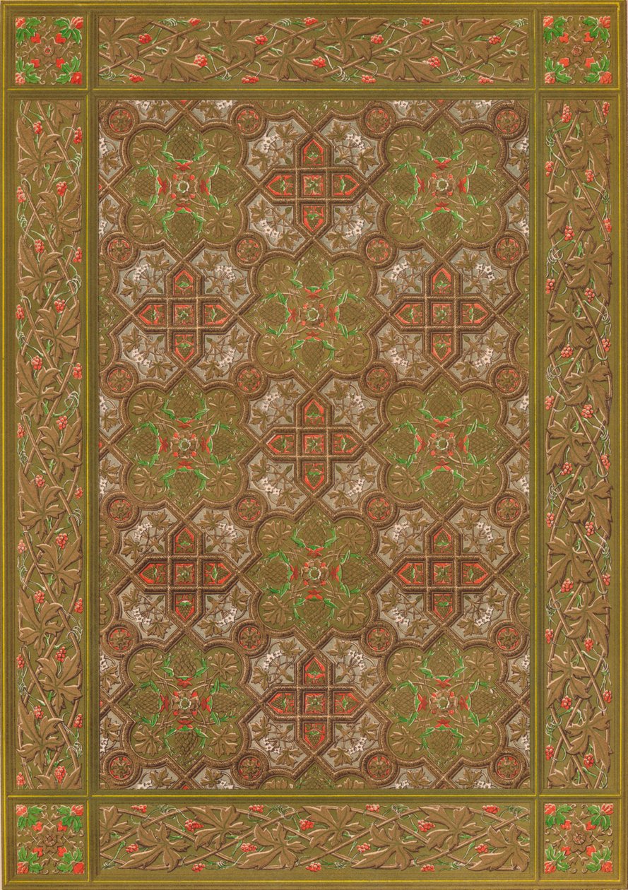 En präglad läderpanel av Habenicht, Wien, 1863. av Robert Dudley