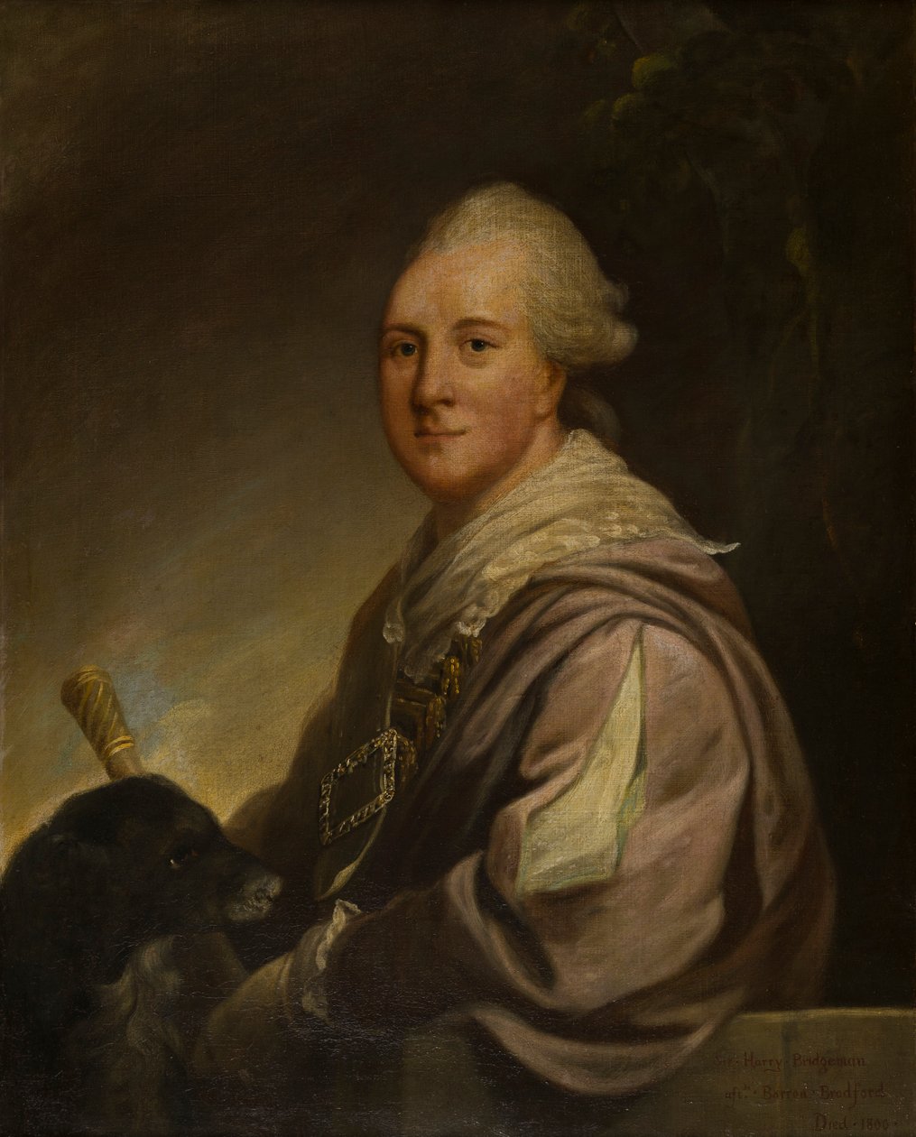 Porträtt av Sir Henry Bridgeman, senare den 1:e Lord Bradford (1725-1800), ca 1745-88 (olja på duk) av Robert Edge Pine