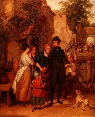Avskedet - en rekryt som tar avsked med sin familj av Robert Farrier