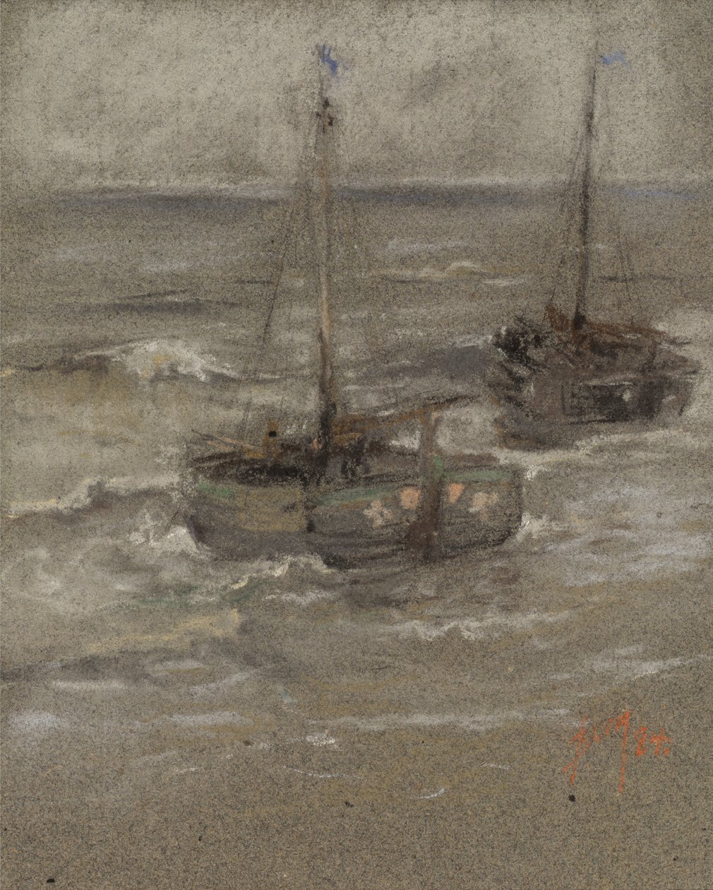 Fiskebåtar för ankar av Robert Frederick Blum
