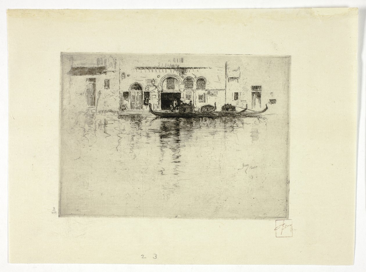 Gondoler och venetianska palatset av Robert Frederick Blum