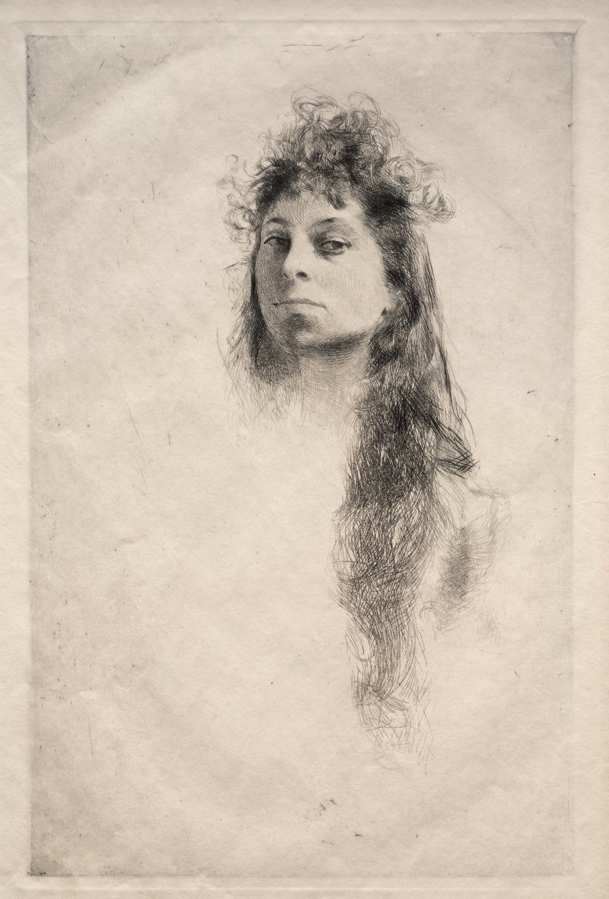 Head of a Girl, 1800-tal. av Robert Frederick Blum