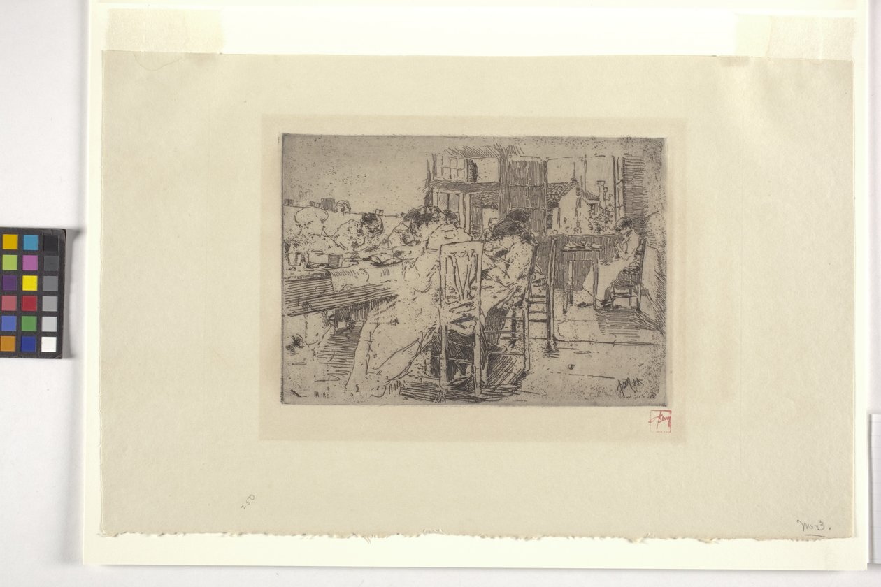 Inredning i en butik (bläck) av Robert Frederick Blum