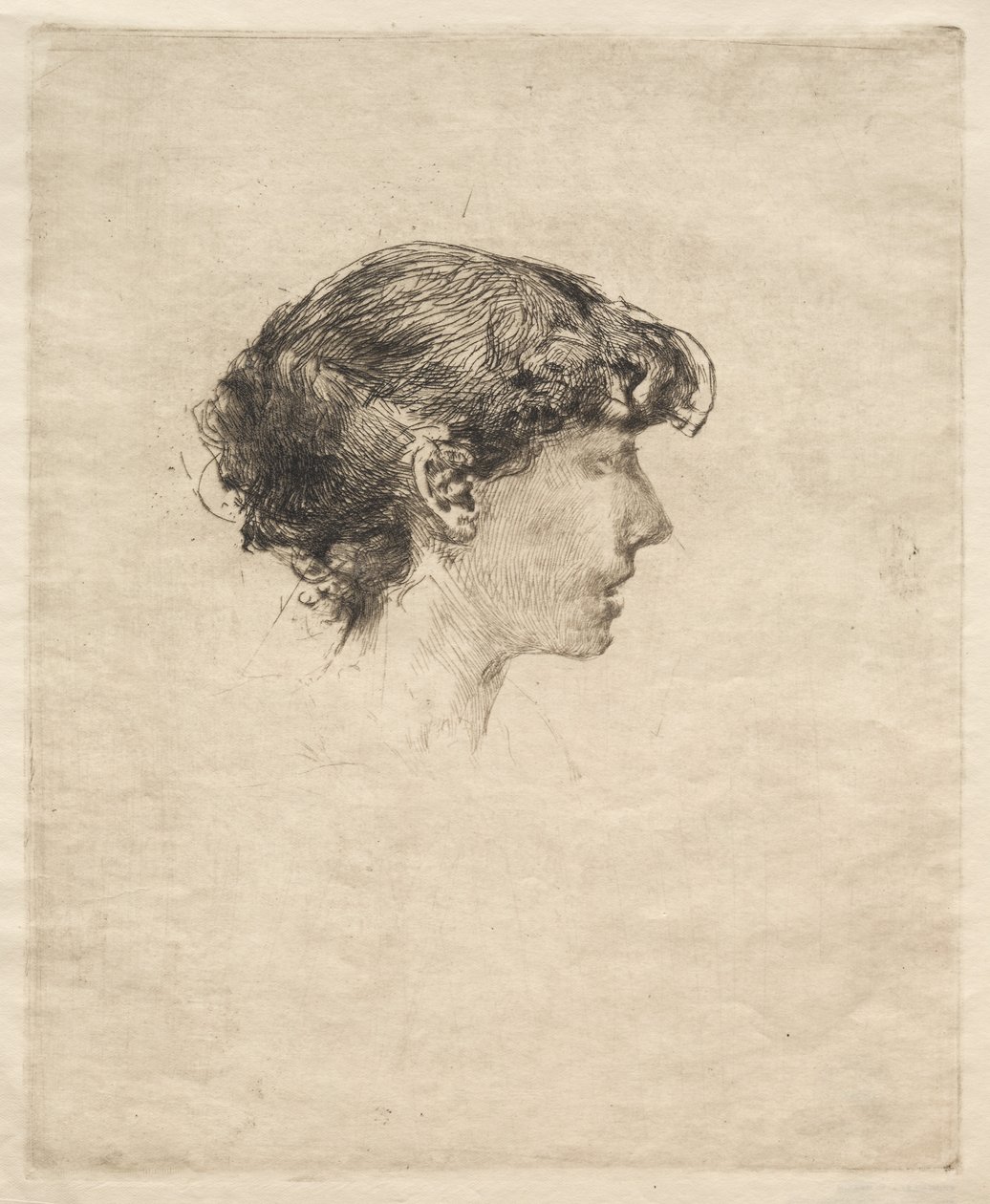 Profil av en flicka, 1800-tal. av Robert Frederick Blum