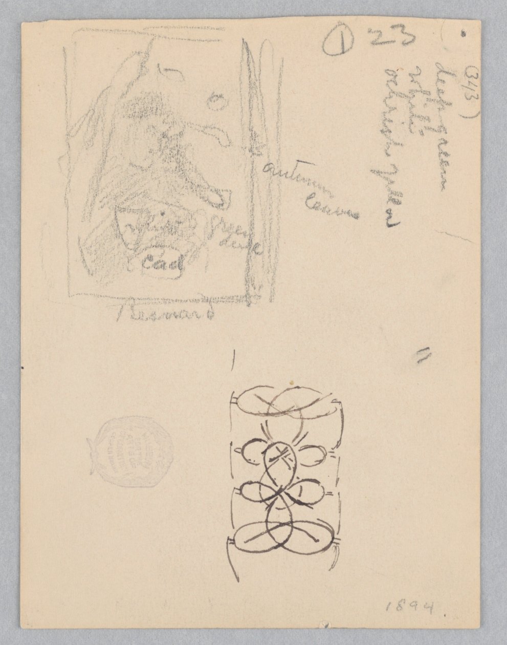 Studie för landskapet, "Moods to Music," Mendelssohn Glee Club, New York, NY av Robert Frederick Blum