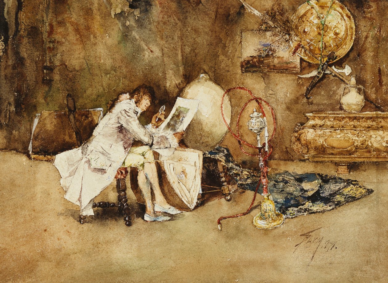 Akvarellkännaren, 1878 av Robert Frederick Blum